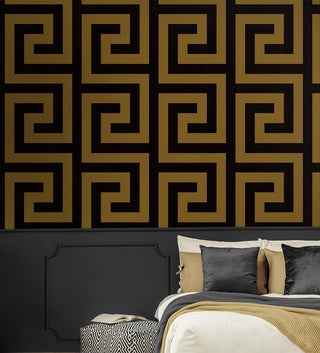 NW55215 vogue geometric peel and stick wallpaper bedroom from NextWall