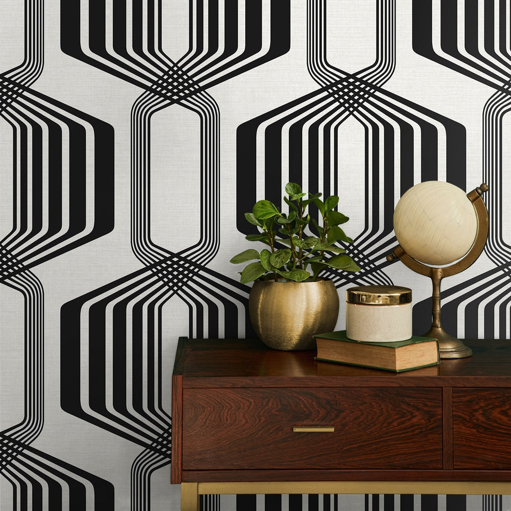NW55300 geometric mid century peel and stick wallpaper decor from NextWall