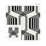 NW55300 geometric mid century peel and stick wallpaper scale from NextWall