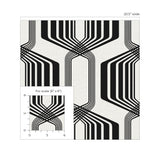 NW55300 geometric mid century peel and stick wallpaper scale from NextWall