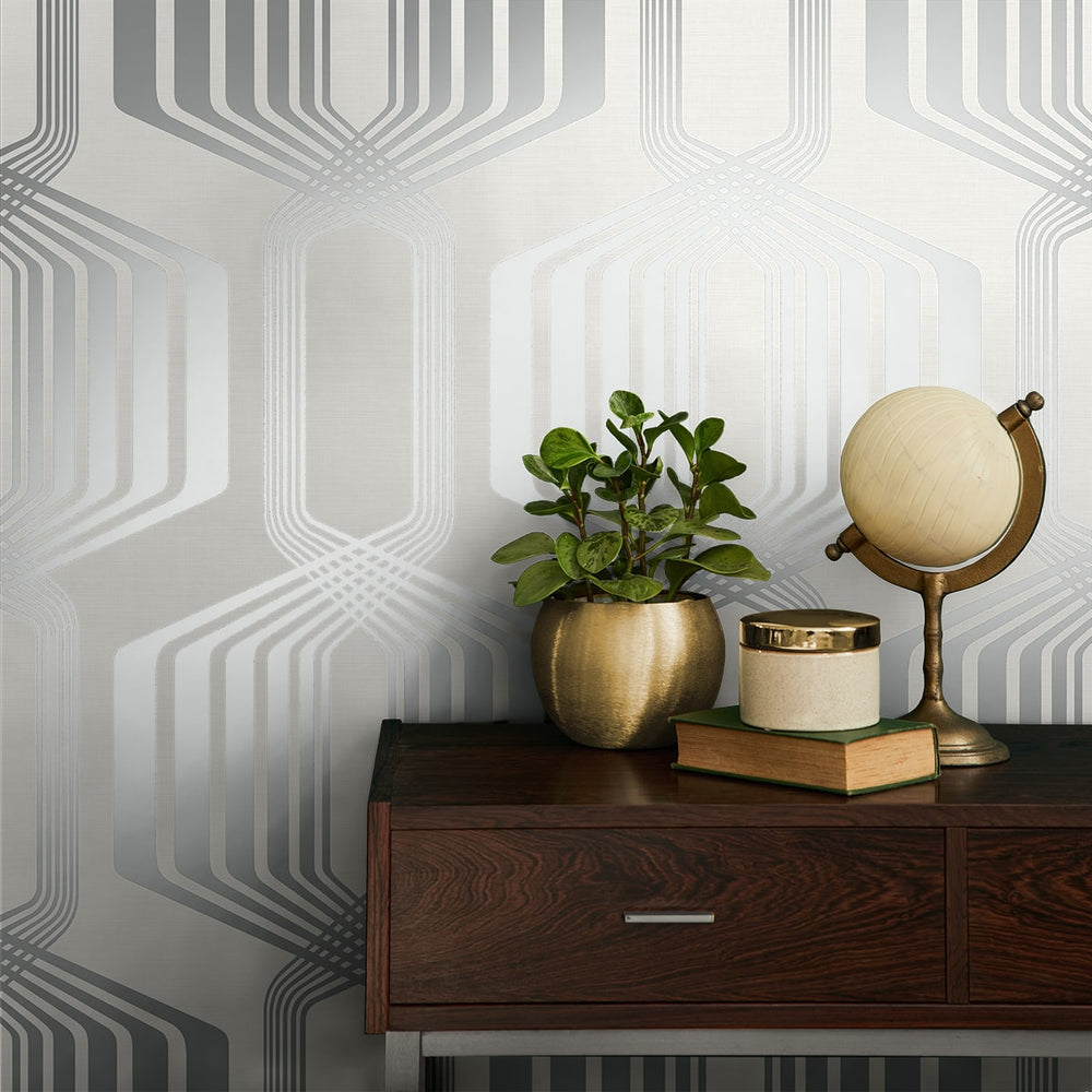 
                  
                    NW55302 geometric mid century peel and stick wallpaper decor from NextWall
                  
                