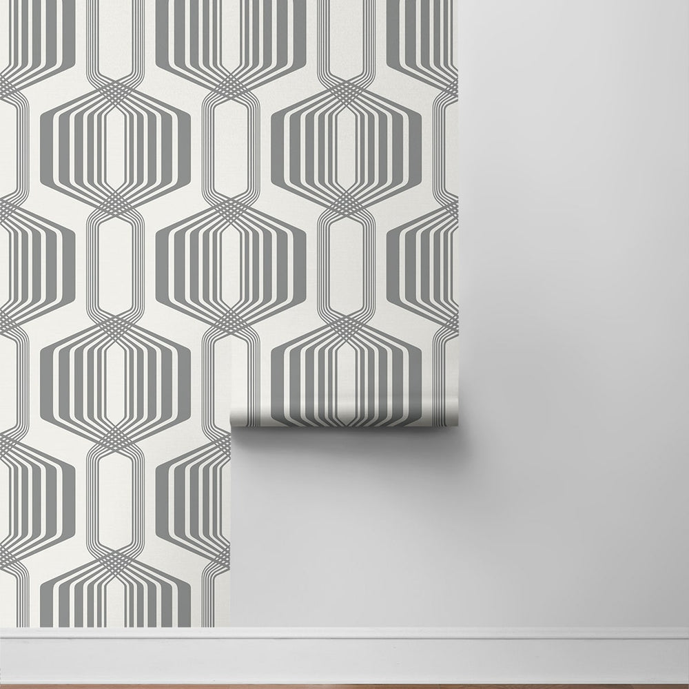 
                  
                    NW55302 geometric mid century peel and stick wallpaper roll from NextWall
                  
                