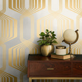 NW55305 geometric mid century peel and stick wallpaper decor from NextWall