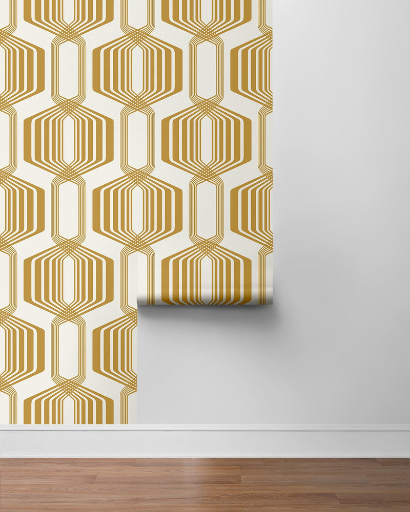 NW55305 geometric mid century peel and stick wallpaper roll from NextWall