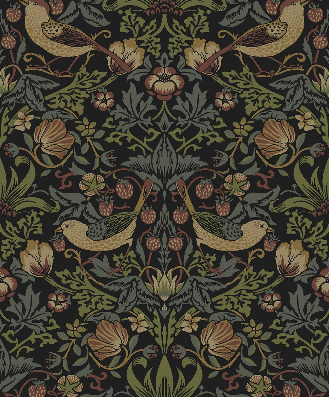 Strawberry Garden Vintage Premium Peel and Stick Removable Wallpaper ...