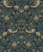NW55402 vintage strawberry garden peel and stick wallpaper from NextWall