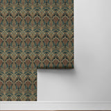 NW55501 vintage deco dragonfly peel and stick wallpaper roll from NextWall