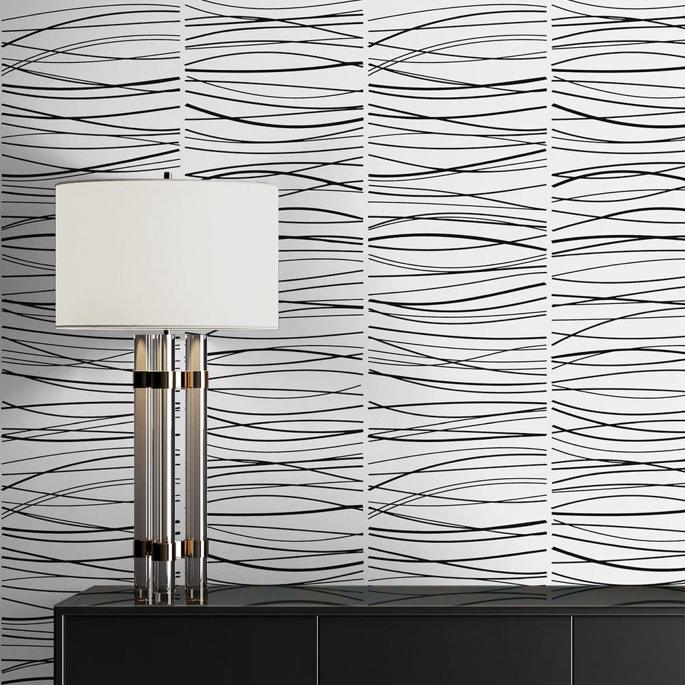 
                  
                    NW55600 striped abstract peel and stick wallpaper decor from NextWall
                  
                
