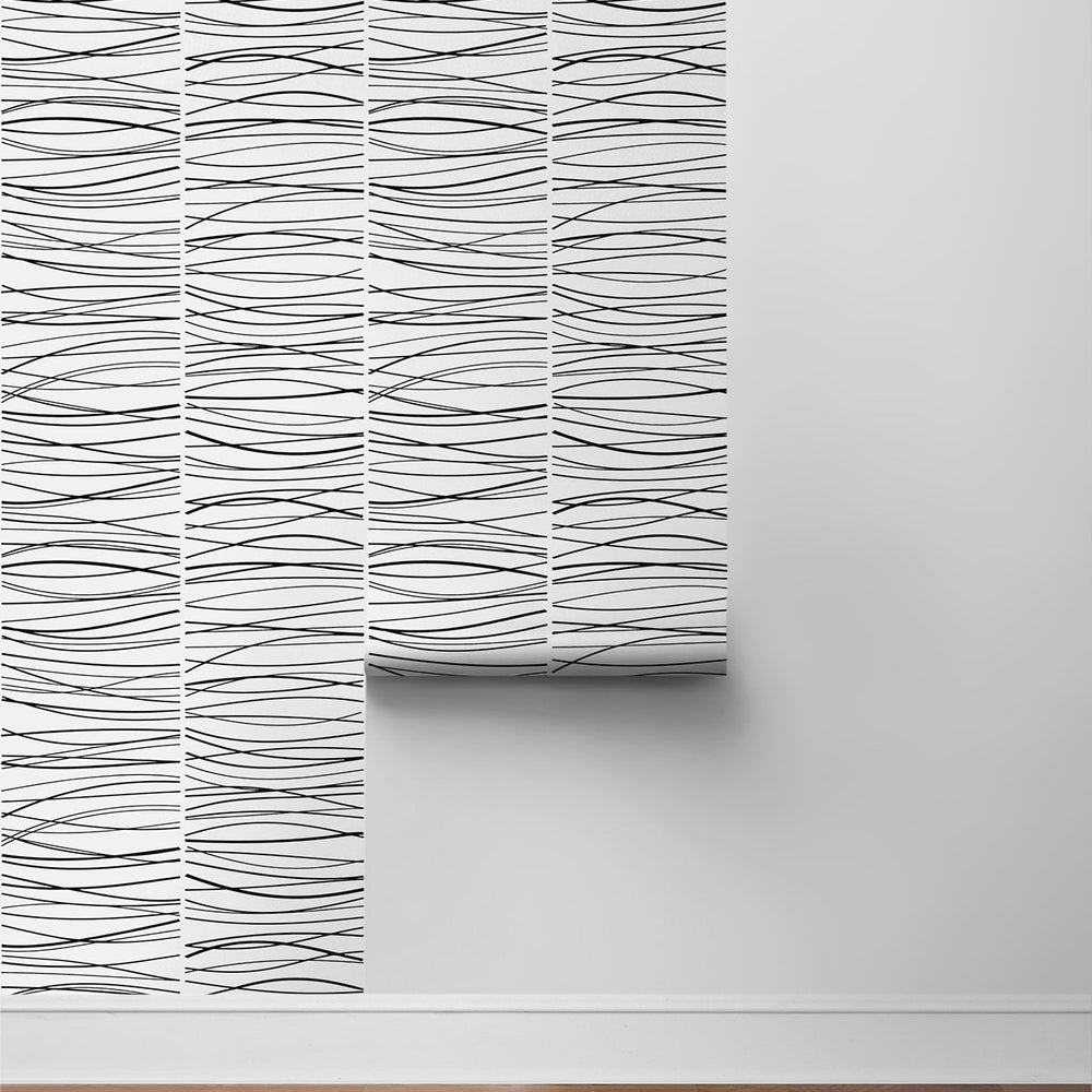 
                  
                    NW55600 striped abstract peel and stick wallpaper roll from NextWall
                  
                