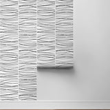 NW55600 striped abstract peel and stick wallpaper roll from NextWall