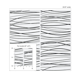 NW55600 striped abstract peel and stick wallpaper scale from NextWall