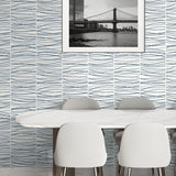 NW55602 striped abstract peel and stick wallpaper dining room from NextWall