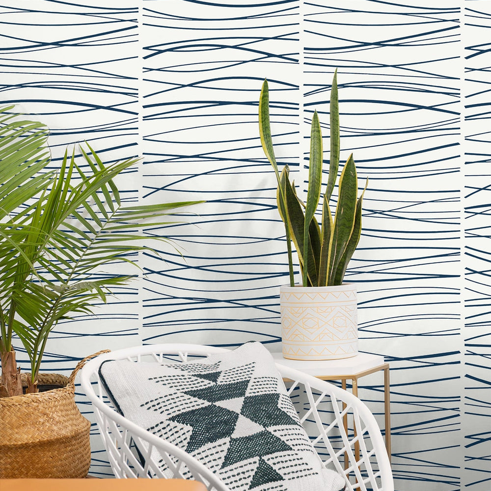 
                  
                    NW55602 striped abstract peel and stick wallpaper entryway from NextWall
                  
                