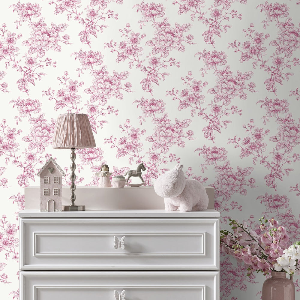
                  
                    NW55701 floral peel and stick wallpaper nursery from NextWall
                  
                