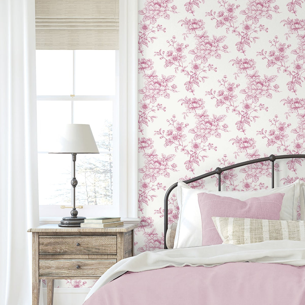 
                  
                    NW55701 floral peel and stick wallpaper bedroom from NextWall
                  
                