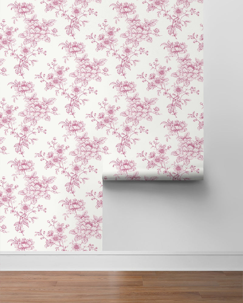 NW55701 floral peel and stick wallpaper roll from NextWall
