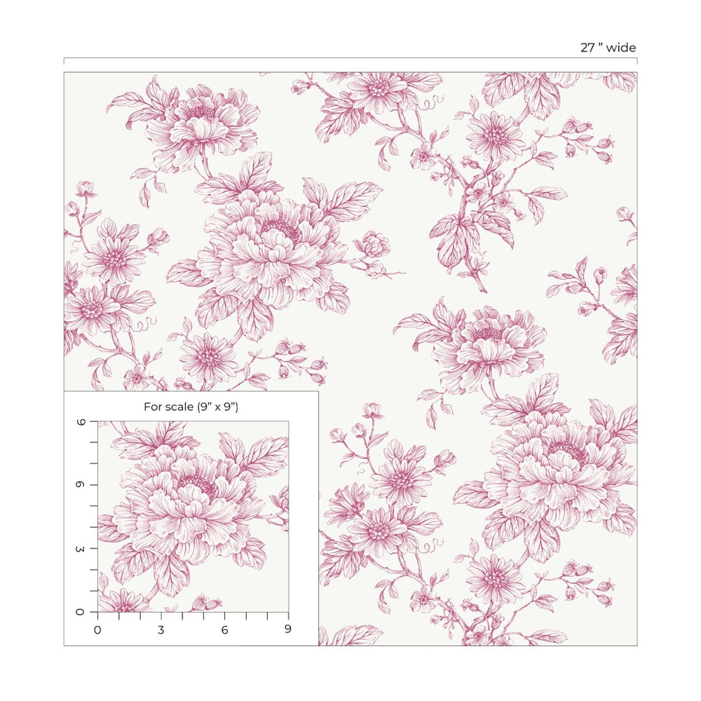 
                  
                    NW55701 floral peel and stick wallpaper scalefrom NextWall
                  
                