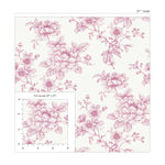 NW55701 floral peel and stick wallpaper scalefrom NextWall