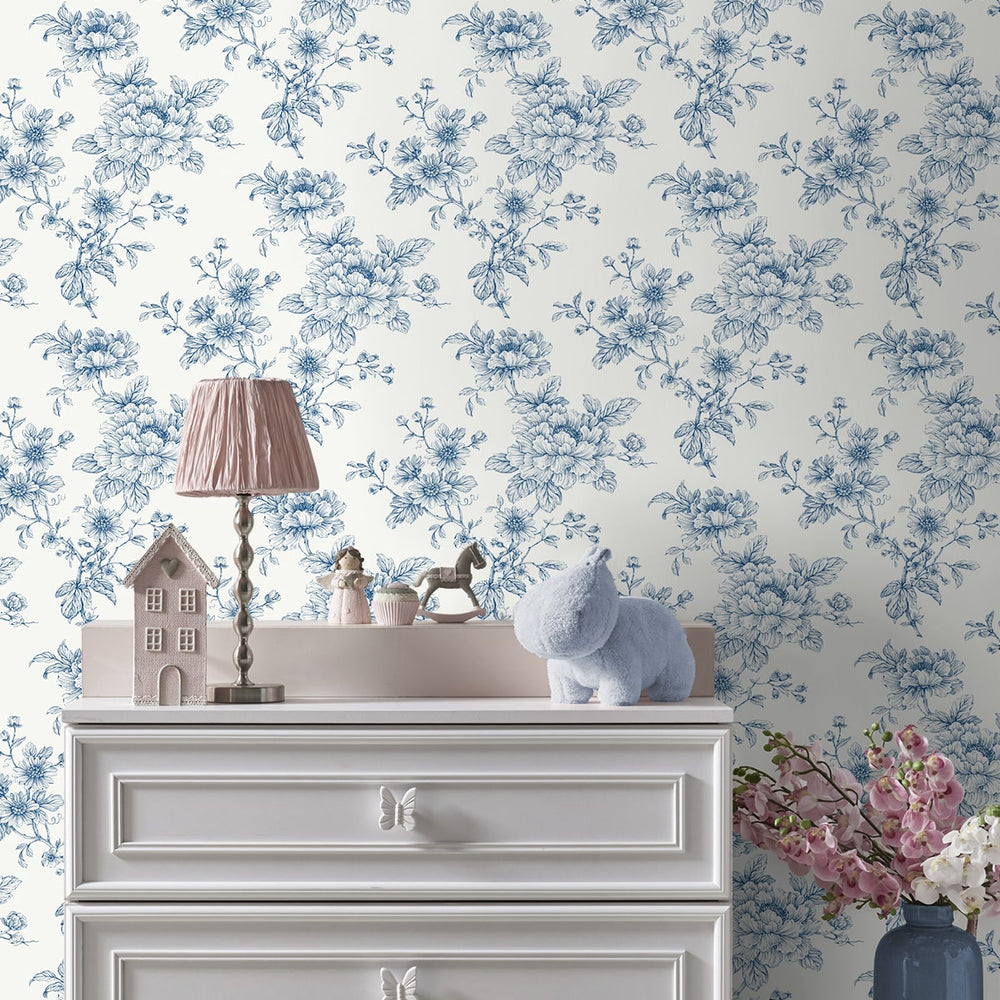 
                  
                    NW55702 floral peel and stick wallpaper nursery from NextWall
                  
                