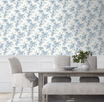 NW55702 floral peel and stick wallpaper dining room from NextWall