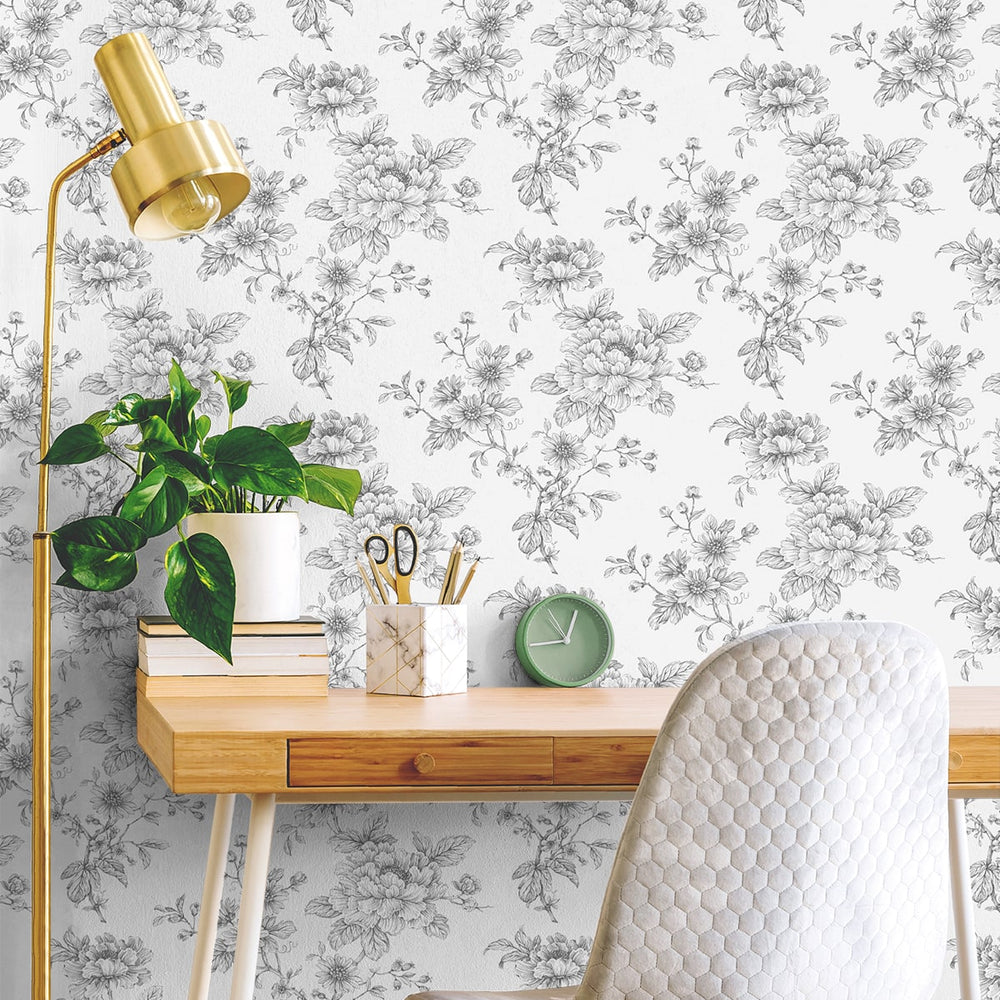 
                  
                    NW55708 floral peel and stick wallpaper office from NextWall
                  
                