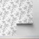 NW55708 floral peel and stick wallpaper roll from NextWall
