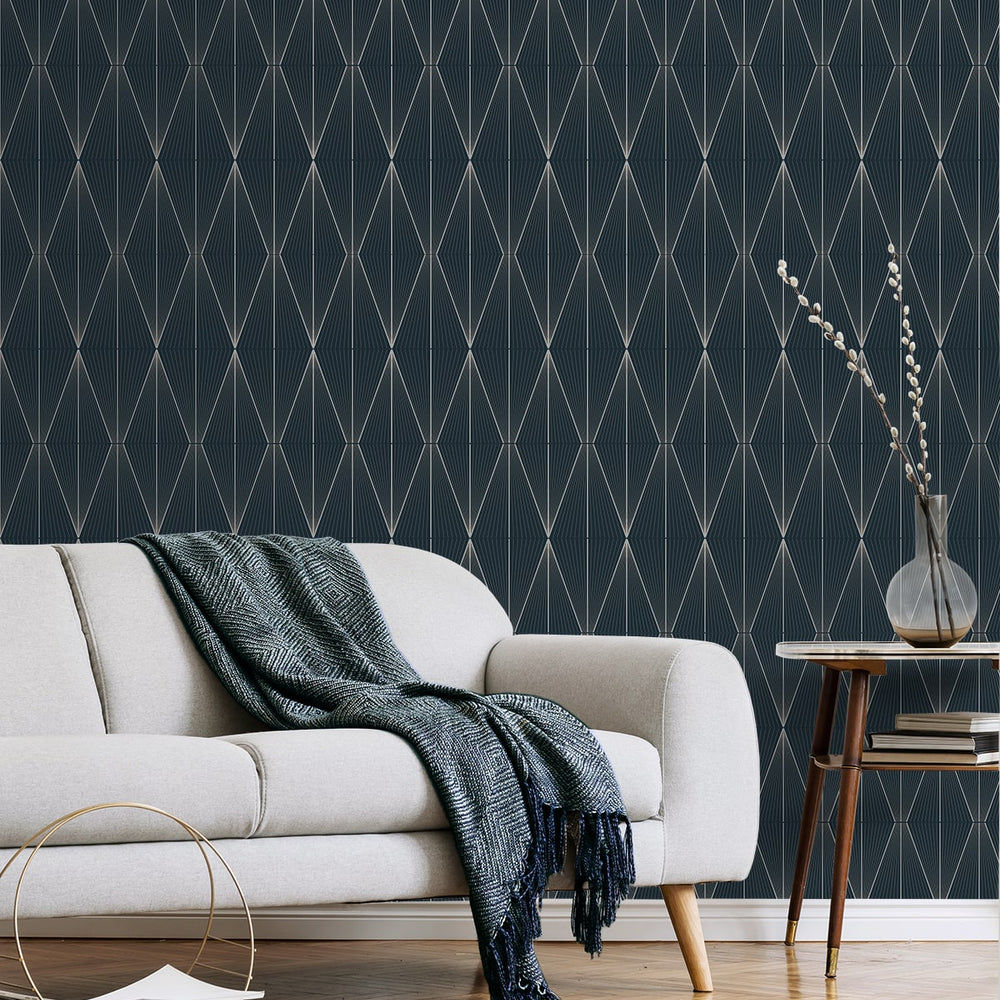 
                  
                    NW55802 geometric peel and stick wallpaper living room from NextWall
                  
                