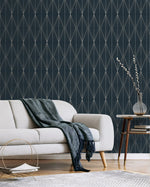 NW55802 geometric peel and stick wallpaper living room from NextWall