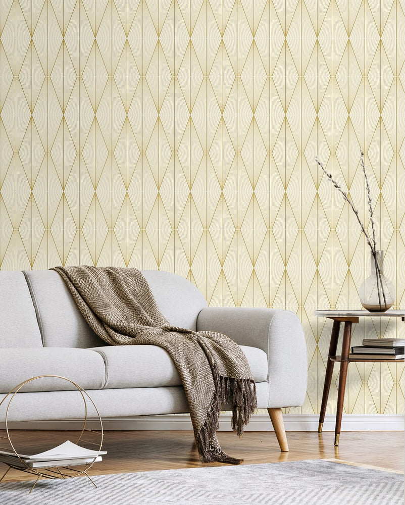 NW55805 geometric peel and stick wallpaper living room from NextWall