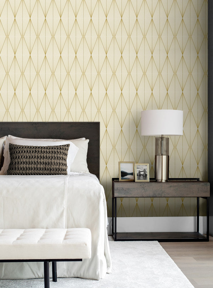 NW55805 geometric peel and stick wallpaper bedroom from NextWall