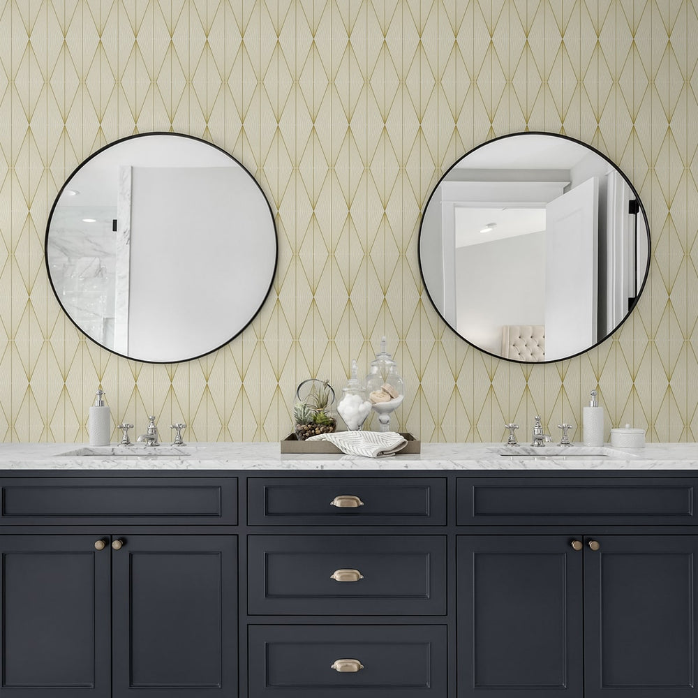 
                  
                    NW55805 geometric peel and stick wallpaper bathroom from NextWall
                  
                