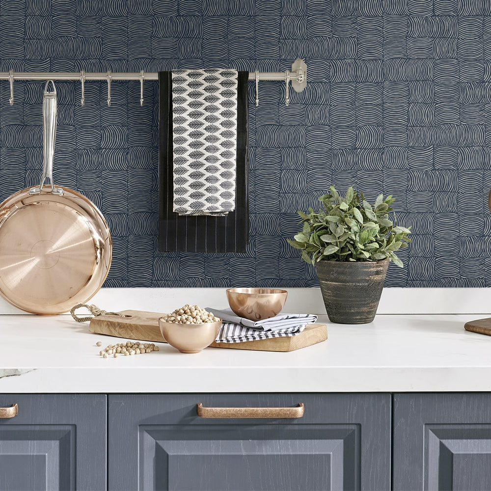 
                  
                    NW55902 geometric peel and stick wallpaper kitchen from NextWall
                  
                