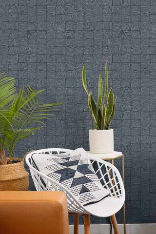 NW55902 geometric peel and stick wallpaper living room from NextWall