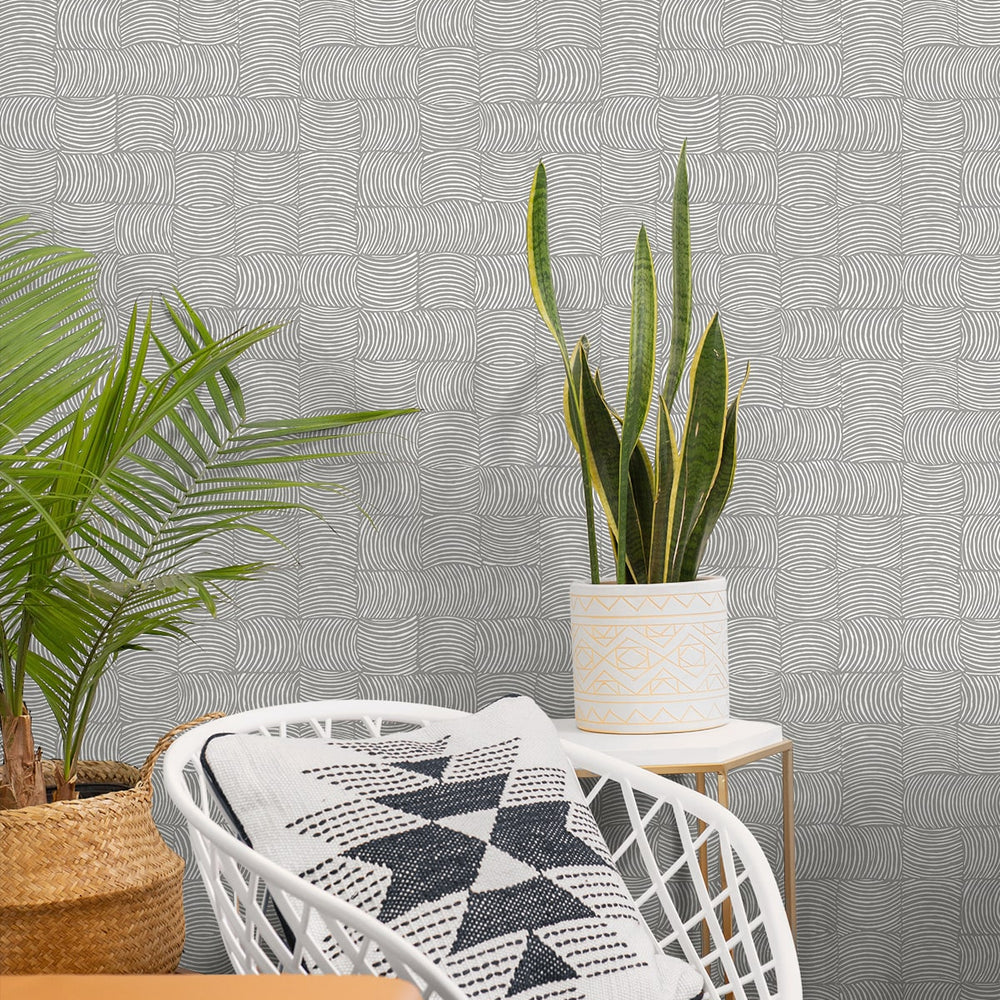 
                  
                    NW55908 geometric peel and stick wallpaper living room from NextWall
                  
                