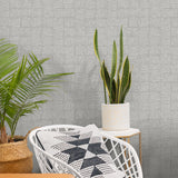 NW55908 geometric peel and stick wallpaper living room from NextWall