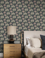 NW56110 floral vintage peel and stick wallpaper bedroom from NextWall