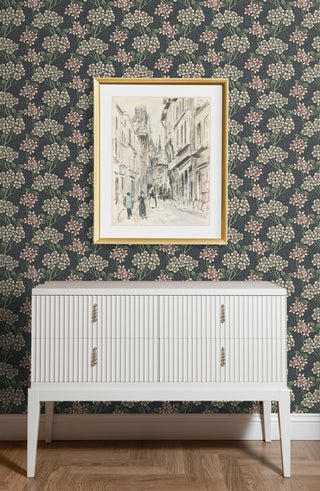 NW56110 floral vintage peel and stick wallpaper entryway from NextWall