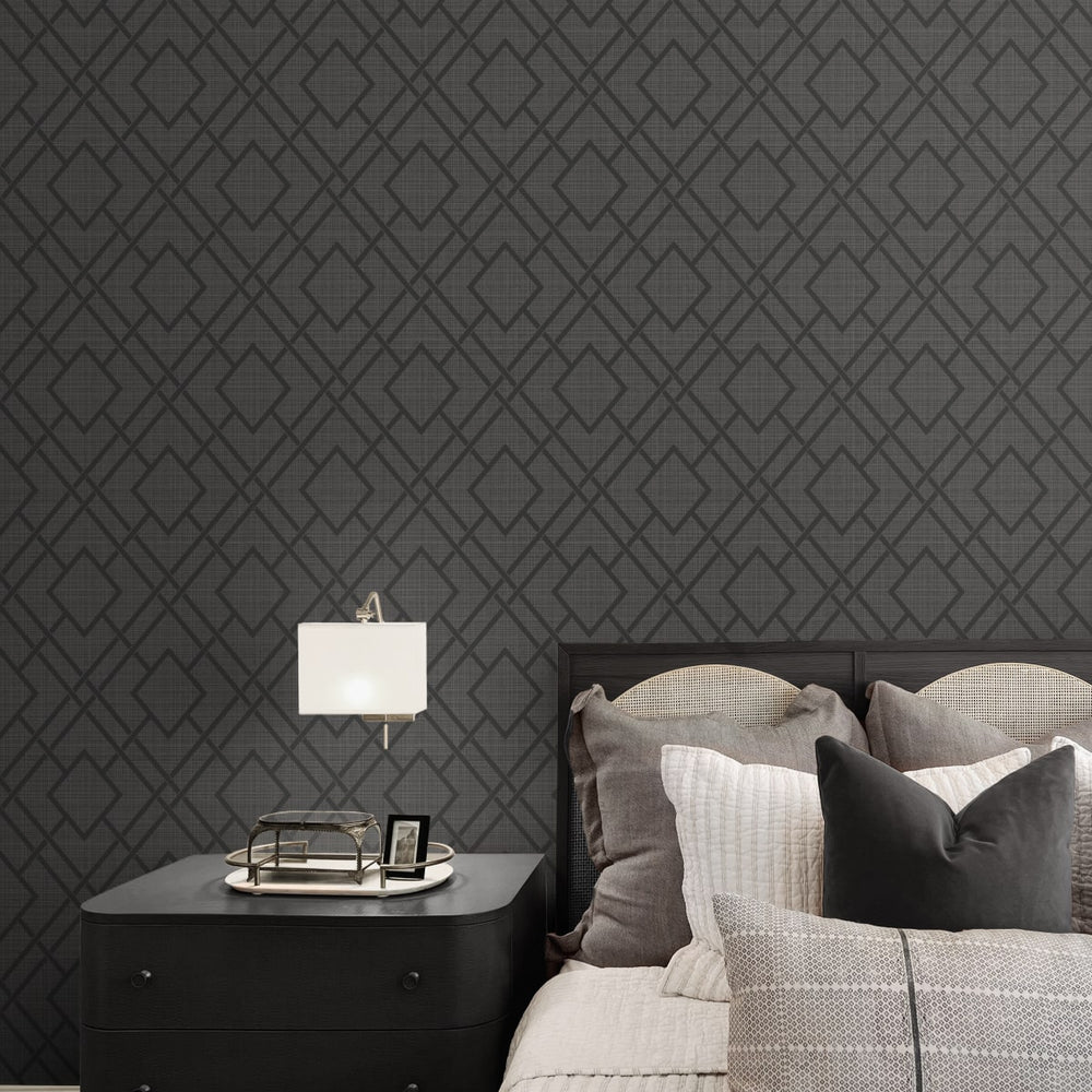 
                  
                    NW56210 geometric peel and stick wallpaper bedroom from NextWall
                  
                