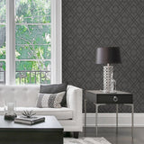 NW56210 geometric peel and stick wallpaper living room from NextWall
