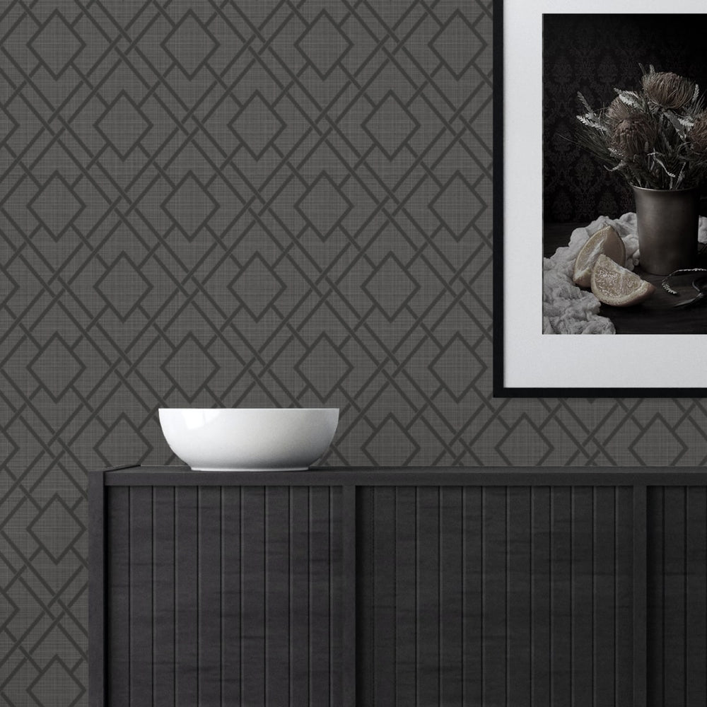 
                  
                    NW56210 geometric peel and stick wallpaper entryway from NextWall
                  
                