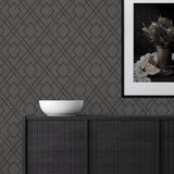 NW56210 geometric peel and stick wallpaper entryway from NextWall