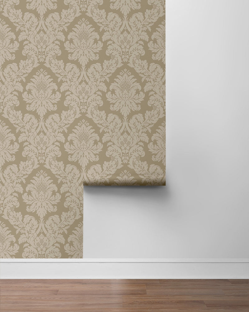 NW56305 damask peel and stick wallpaper roll from NextWall