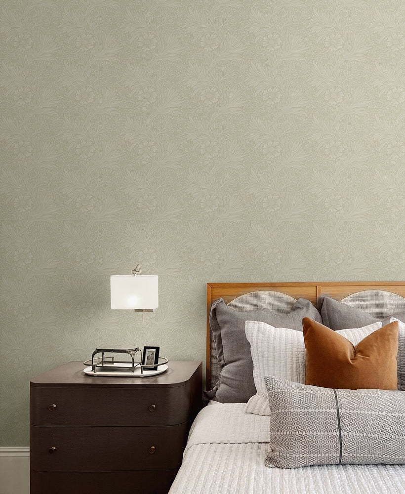 NW56405 vintage floral peel and stick wallpaper bedroom from NextWall