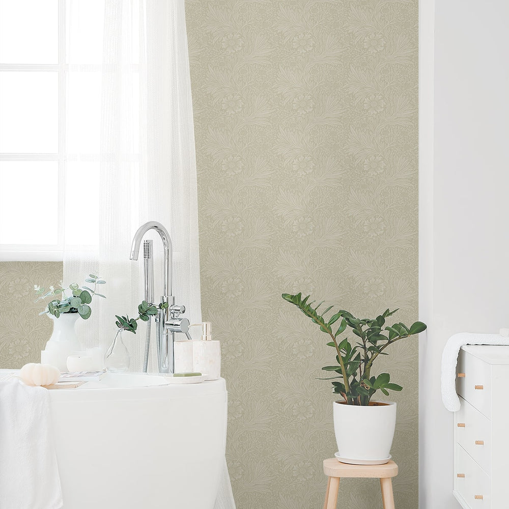 
                  
                    NW56405 vintage floral peel and stick wallpaper bathroom from NextWall
                  
                