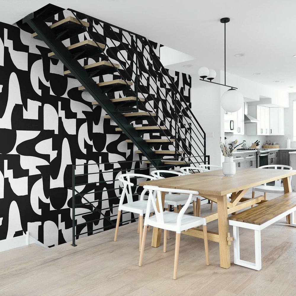 NW56500 abstract geometric peel and stick wallpaper apartment from NextWall