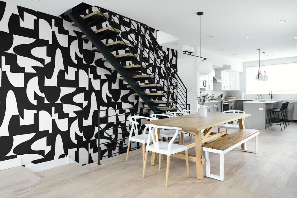 NW56500 abstract geometric peel and stick wallpaper apartment from NextWall