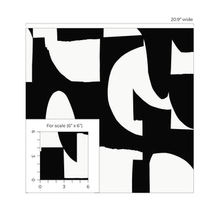 NW56500 abstract geometric peel and stick wallpaper scale from NextWall