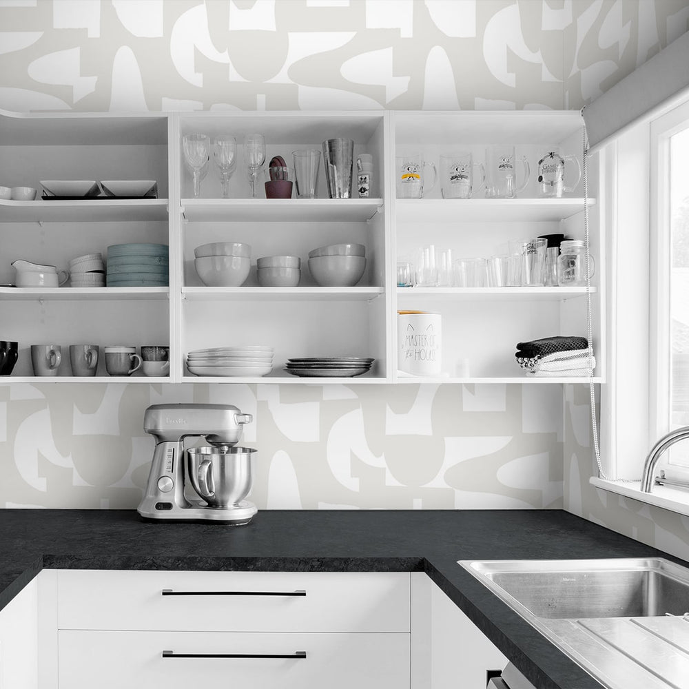 
                  
                    NW56507 abstract geometric peel and stick wallpaper kitchen from NextWall
                  
                
