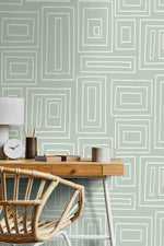 NW56604 geometric peel and stick wallpaper office from NextWall