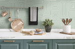 NW56604 geometric peel and stick wallpaper kitchen from NextWall